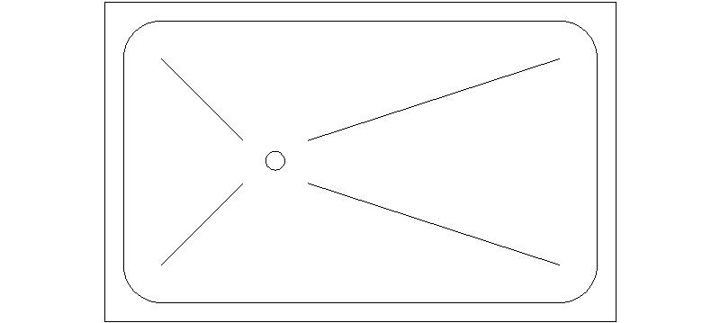 Bandeja de Chuveiro Retangular, 1,20×0,75M