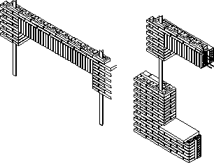 Architrave in mattoni sardi