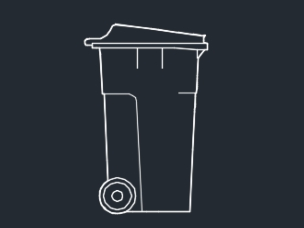 Contenedor de basura; tacho de basura