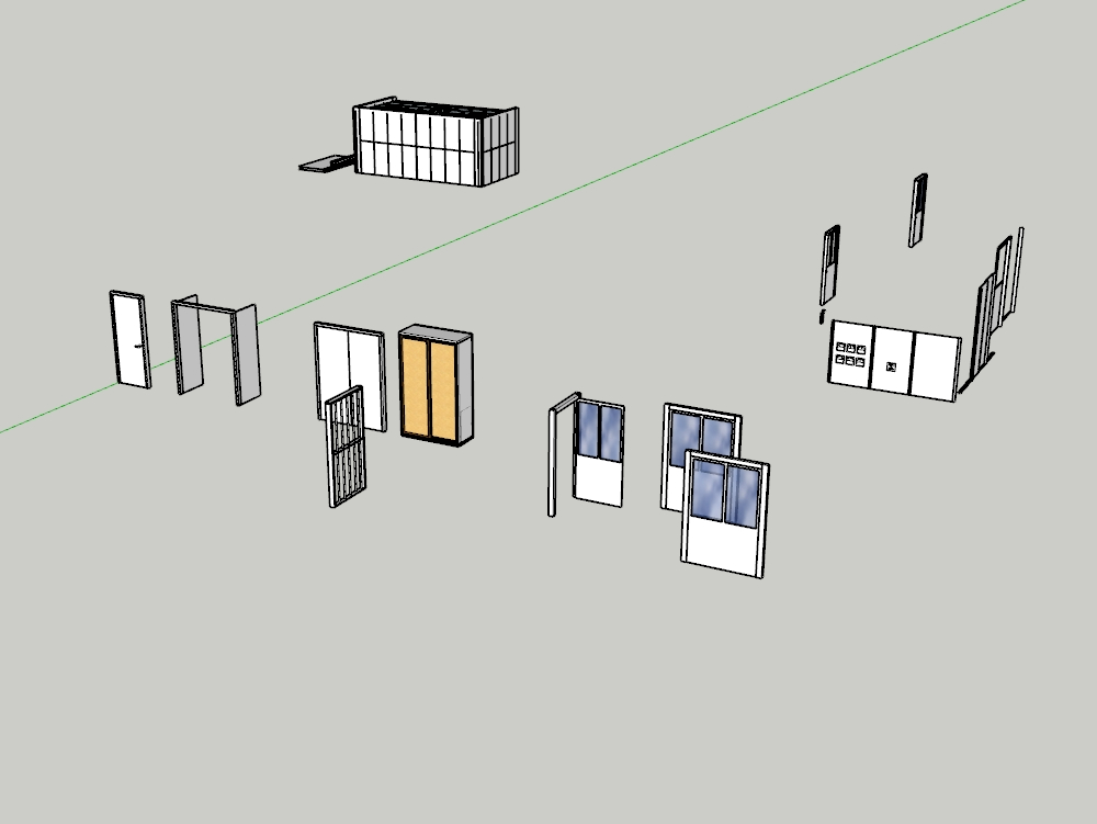 Different models of doors with dynamic movements