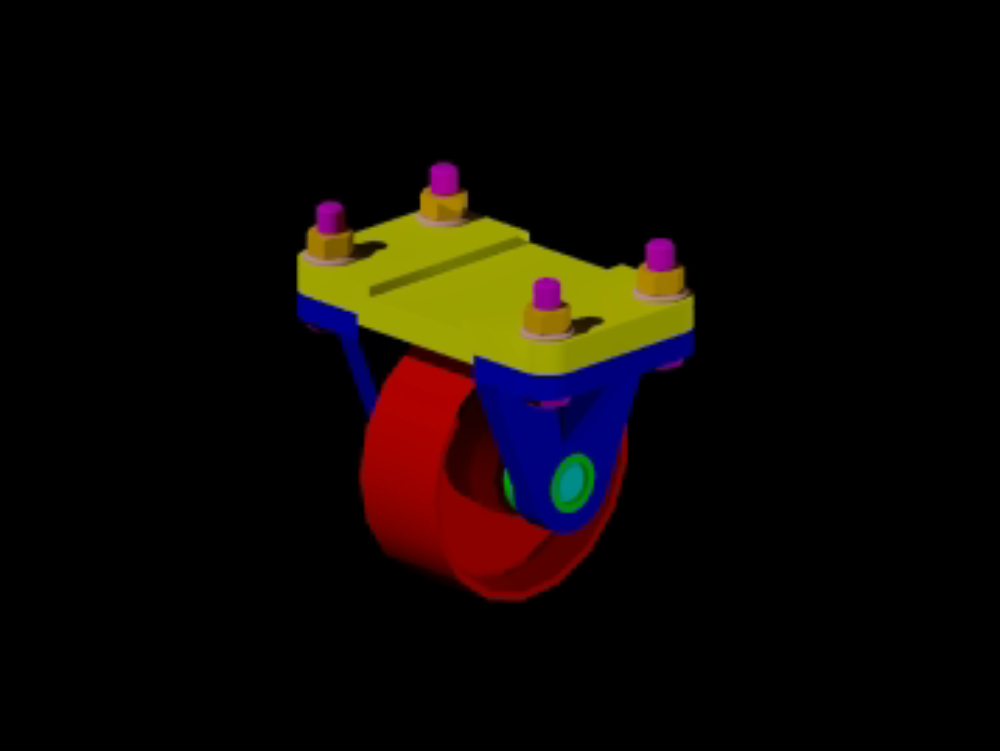 Pivoting washer assembly in 3d