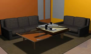 furnished room