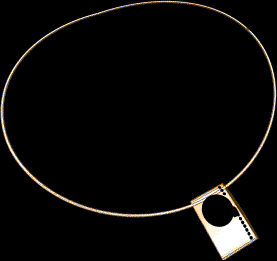 3d silver necklace