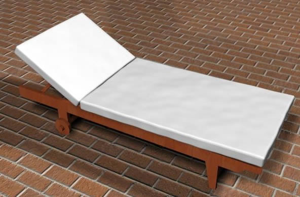 Tumbona 190x76x78 cm reclinable.