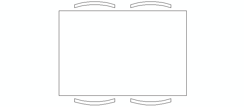 Tavolo Riunione per 4 Persone 120×80