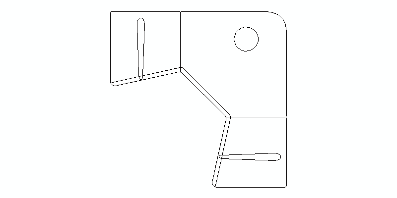 Table de bureau "L" Vue en plan, Mod.2