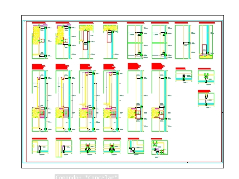 Mur-rideau details_sections_plan plan