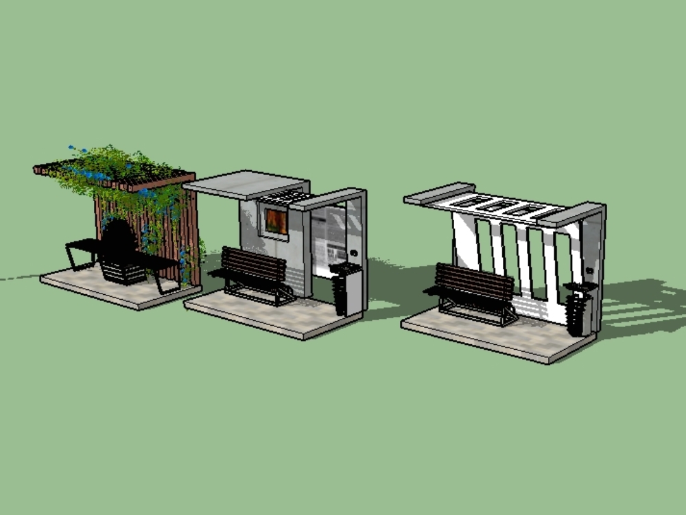 Elegante und komfortable Bushaltestelle