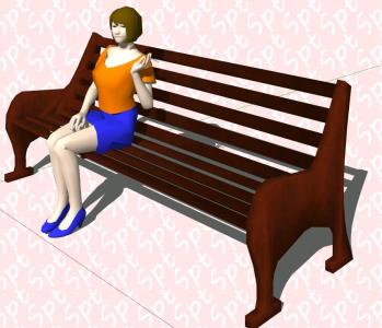 3d person sitting