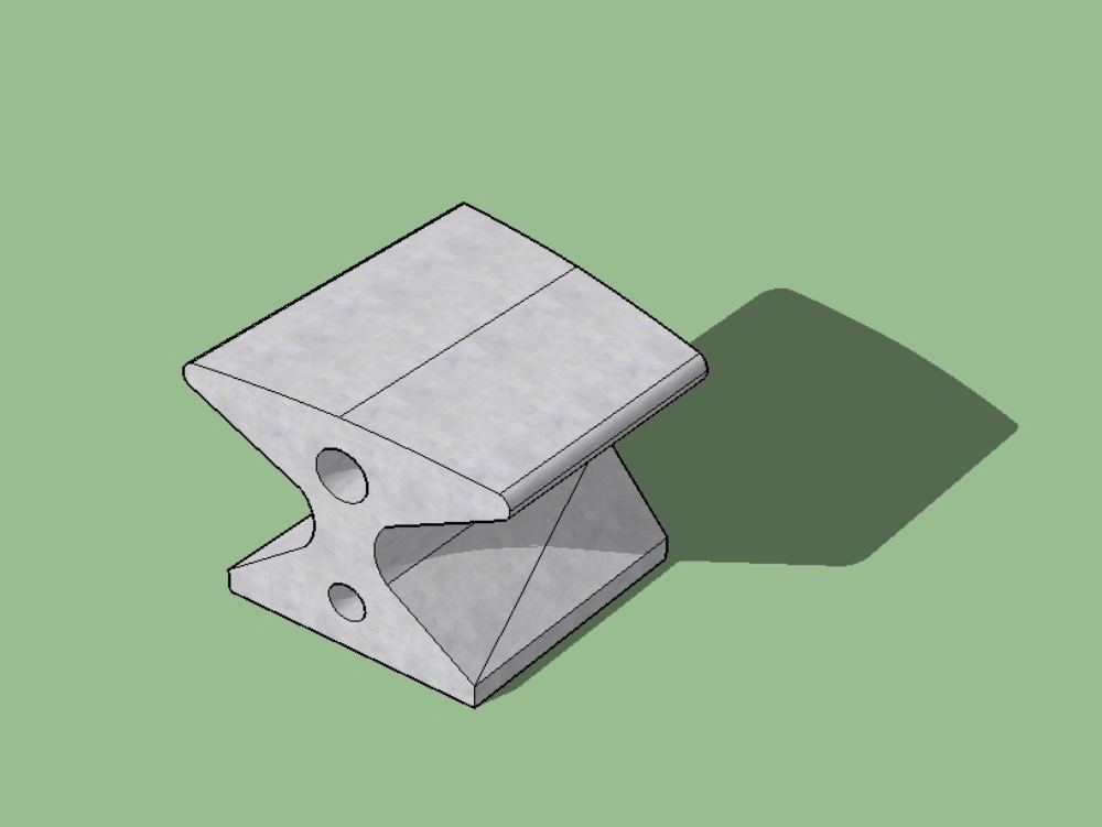 Bancada simples em concreto modular