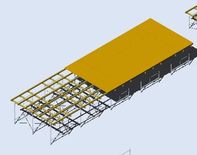 Scaffolding and platforms for 3d scenography