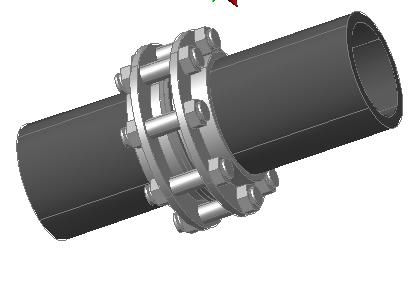 flange e parafusos