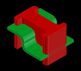 Peça de desenho 3d - autocad