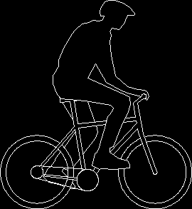 Homem bicicleta