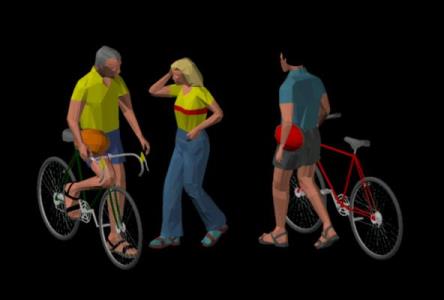 Personas en bicicleta