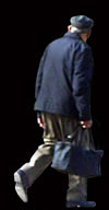 Gentleman with briefcase opacity image