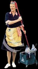 Personnel de nettoyage avec carte d'opacité - 398 pixels de haut