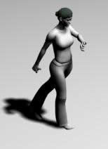 Mujer caminando 3d