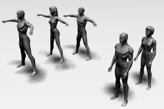 Modelos de estúdio 3D - pessoas