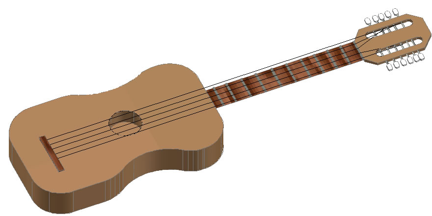 Guitarra en 3d