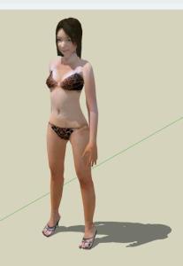 3d bikini girl