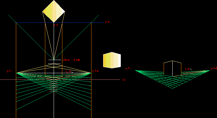 perspective de cube avec maya