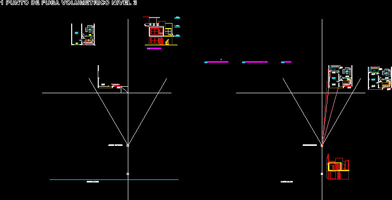 Perspectivas fachada de 3 niveles