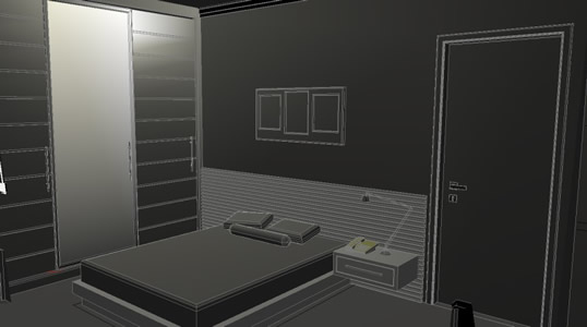 camera da letto 3D