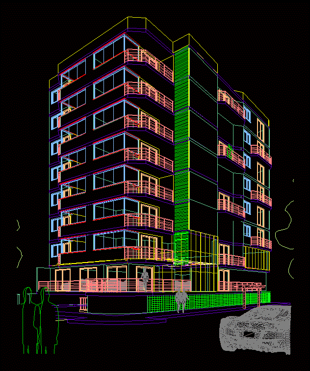 Perspectiva da fachada