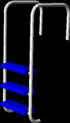 Ladder for swimming pools in 3d
