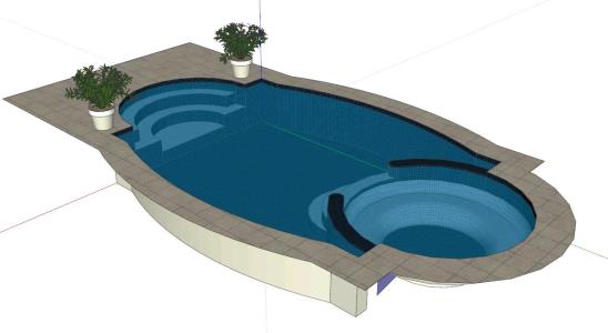 Schwimmbad; 3D-Pool