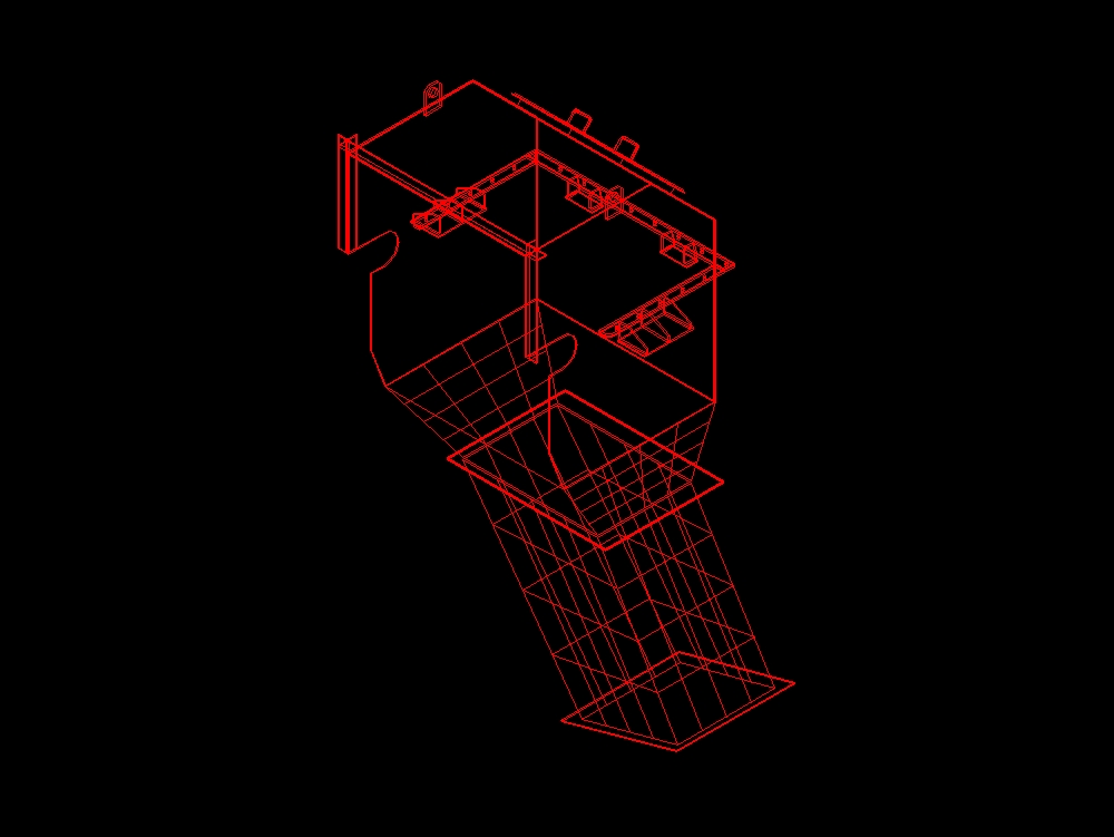 Bloques en 3d chute; faja; muestreador; tolva