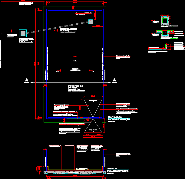 Proyecto para un tanque de contencion de tintas