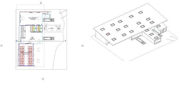 Fish processing factory - drawing in revit