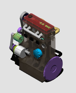 motor de explosão 3D