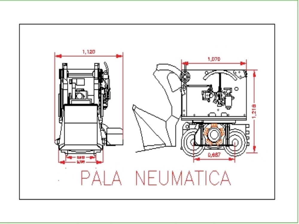 Pala neumatica para mineria subterranea