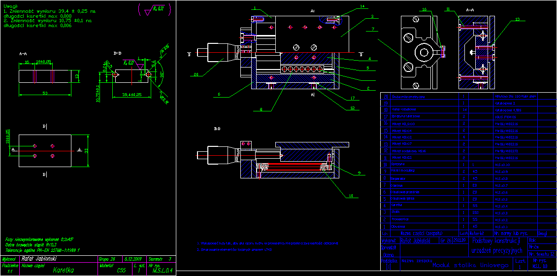 Mesa lineal