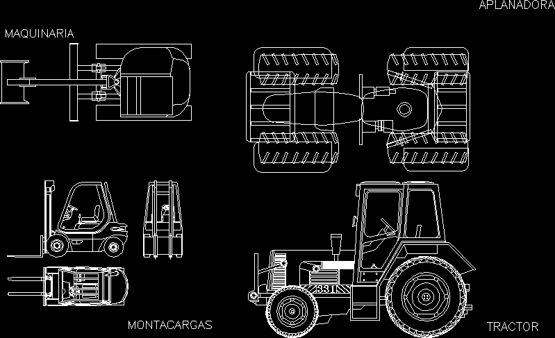Tractor agricola y montacargas