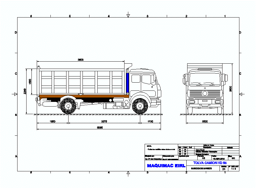 Tolva sobre camion