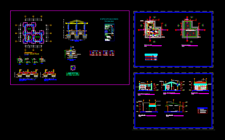 Plano de estructura vivienda docente