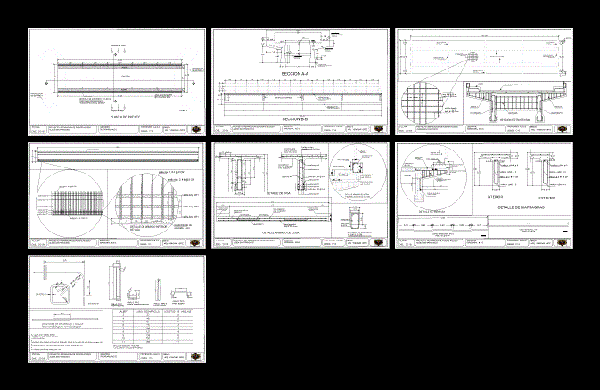 Planos estructurales de puente