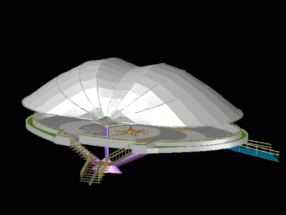 Boulevard design multipurpose space in autocad