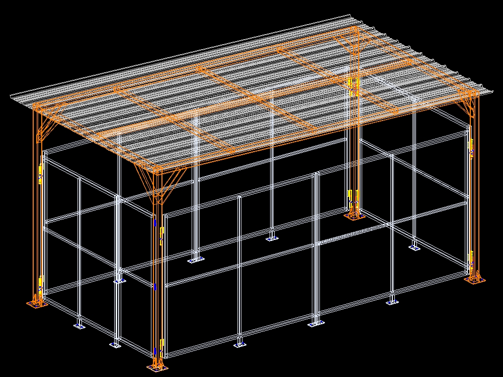 3d tinglado para generador electrico