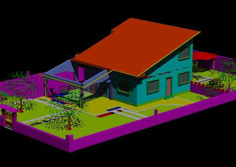 Vivienda villa montagna 3d