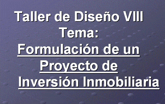 Proyecto de inversion inmobiliario