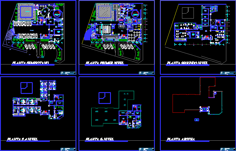 Planos Arquitectónicos de Hotel de 3 Estrellas