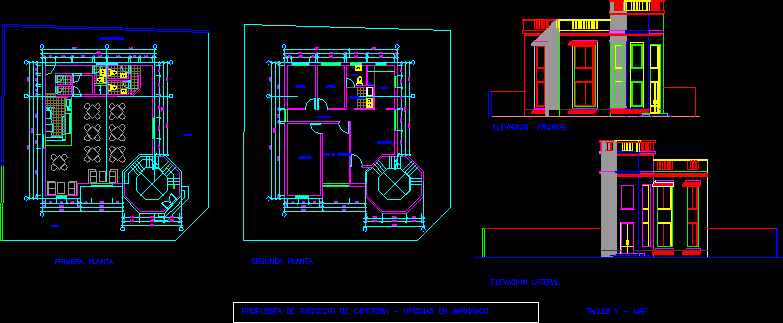 Proyecto de oficinas con cafeteria