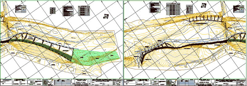 Obra vial - obra de proteccion de orillas de rio cobaria