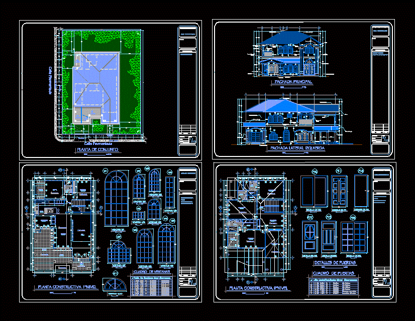 Vivienda habitacional (planos constructivos)