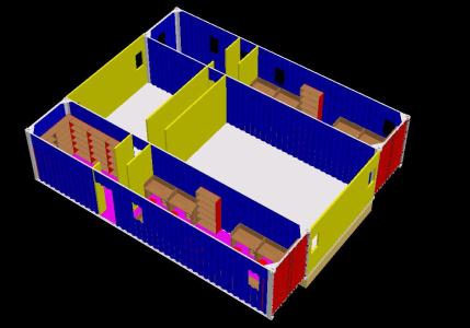 Contenedor en 3d